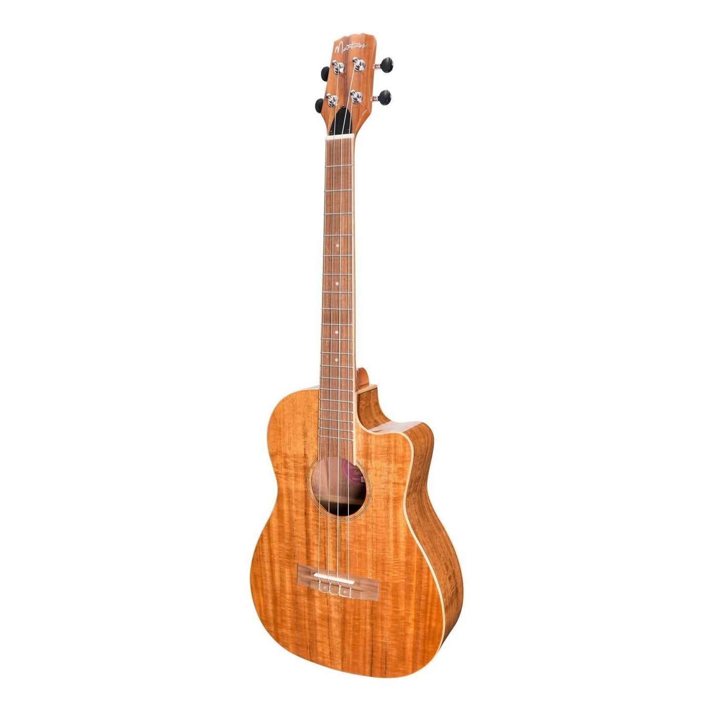 Martinez 'Southern Belle 8 Series' Koa Solid Top Electric Cutaway Baritone Ukulele with Hard Case (Natural Gloss) - GIG Guitars