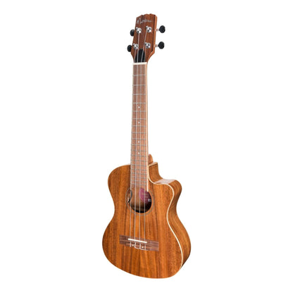 Martinez 'Southern Belle 8 Series' Koa Solid Top Electric Cutaway Tenor Ukulele with Hard Case (Natural Gloss) - GIG Guitars