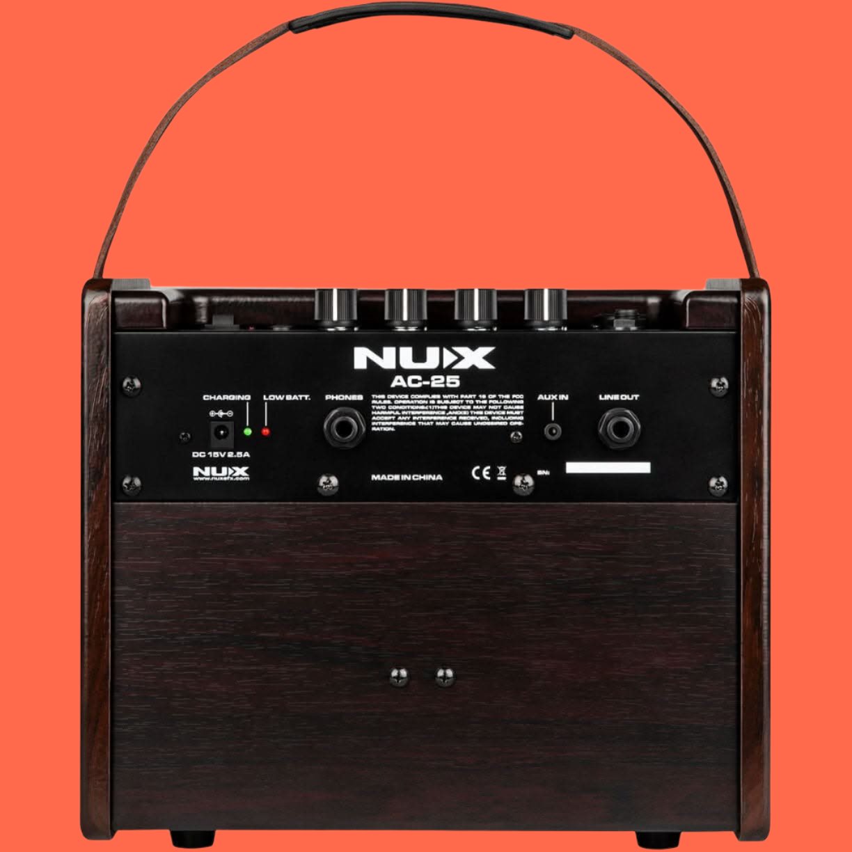 NU-X AC25 Stageman 2-Channel, 25W Battery Operated Acoustic Amplifier