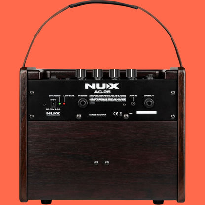 NU-X AC25 Stageman 2-Channel, 25W Battery Operated Acoustic Amplifier