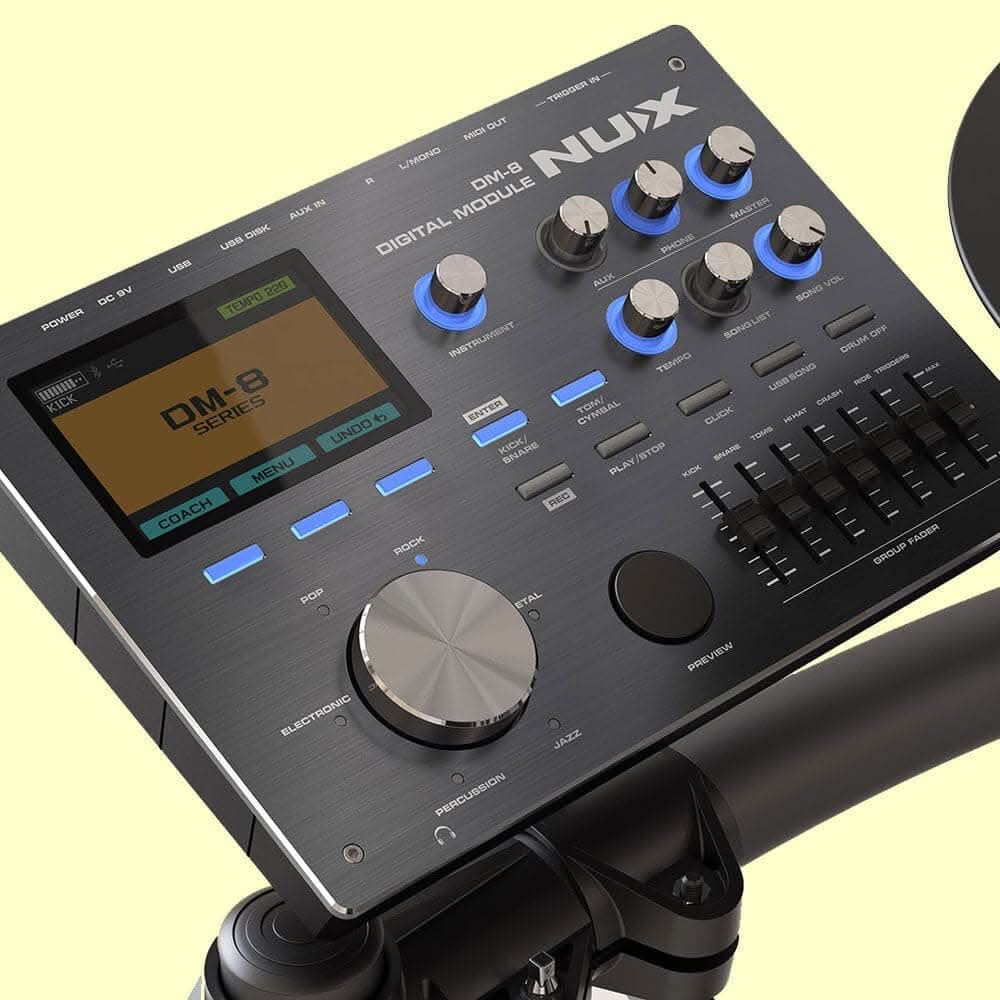 NU-X DM8 Professional 9-Piece Electronic Drum Kit with All Mesh Heads NU-X Products Drum