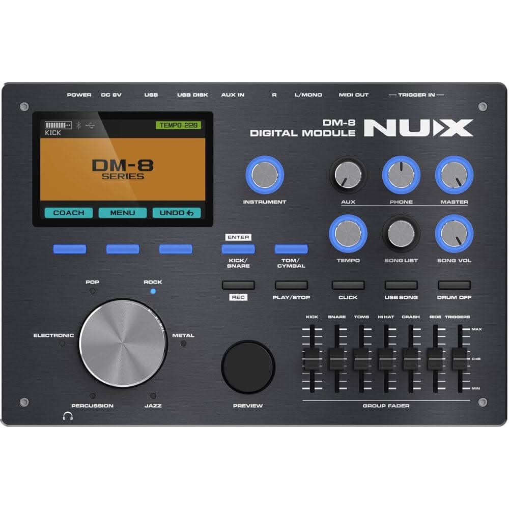 NU-X DM8 Professional 9-Piece Electronic Drum Kit with All Mesh Heads NU-X Products Drum