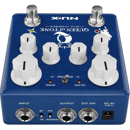 NU-X Verdugo Series Queen Of Tone Dual Overdrive Effects Pedal - GIG Guitars