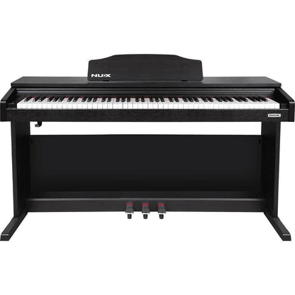 NU-X WK400 Upright 88-Key Digital Piano with Slide-Top in Black Finish - GIG Guitars