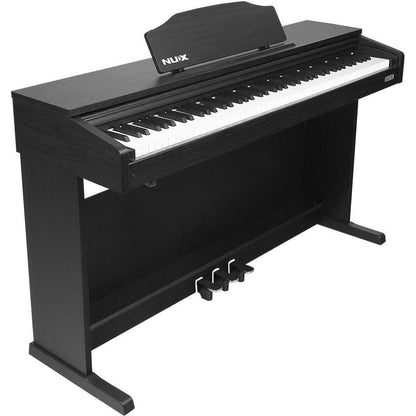 NU-X WK400 Upright 88-Key Digital Piano with Slide-Top in Black Finish - GIG Guitars