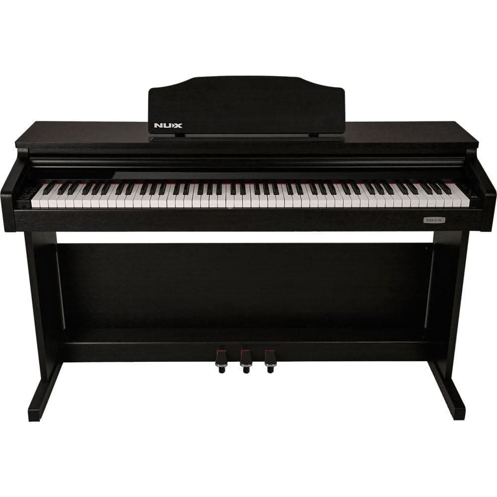 NU-X WK520 Upright 88-Key Digital Piano with Slide-Top in Dark Wood Finish NU-X Products Electric Piano