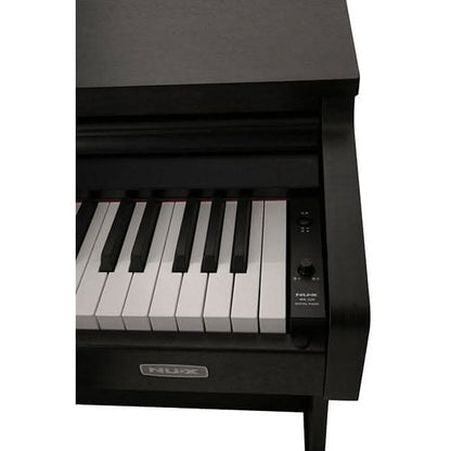 NU-X WK520 Upright 88-Key Digital Piano with Slide-Top in Dark Wood Finish NU-X Products Electric Piano