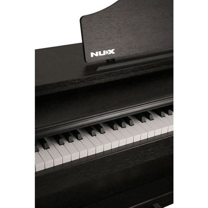 NU-X WK520 Upright 88-Key Digital Piano with Slide-Top in Dark Wood Finish NU-X Products Electric Piano