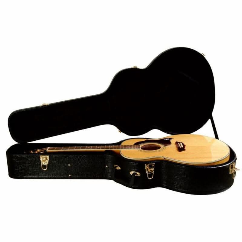 On Stage Hardshell Jumbo Acoustic Guitar Case in Black On Stage Hard Cases