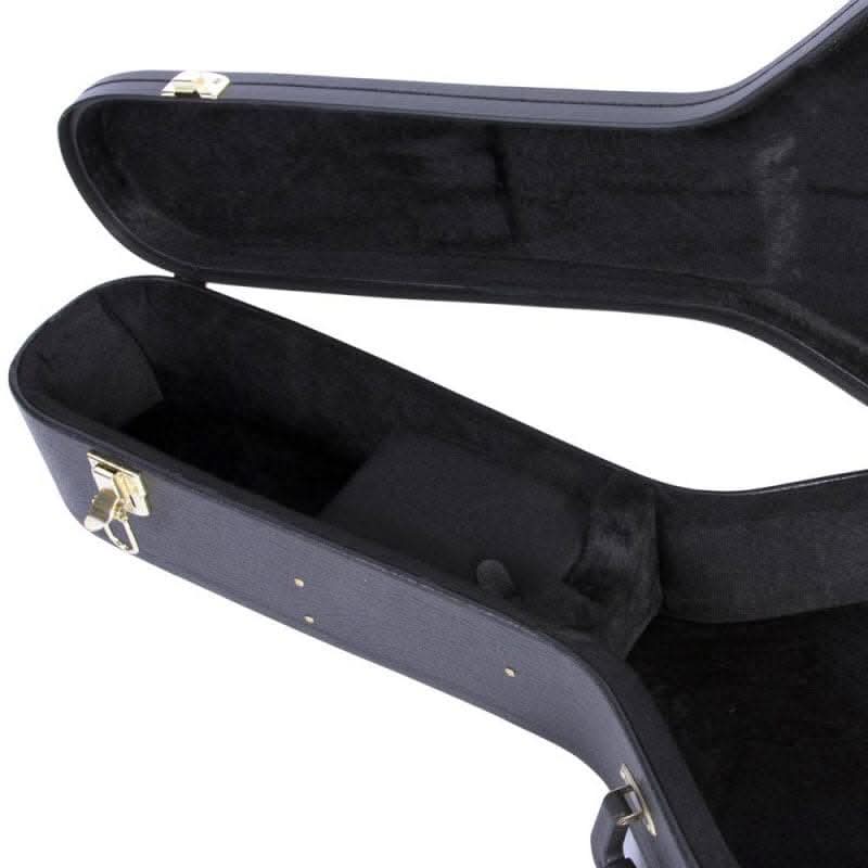 On Stage Hardshell Jumbo Acoustic Guitar Case in Black On Stage Hard Cases