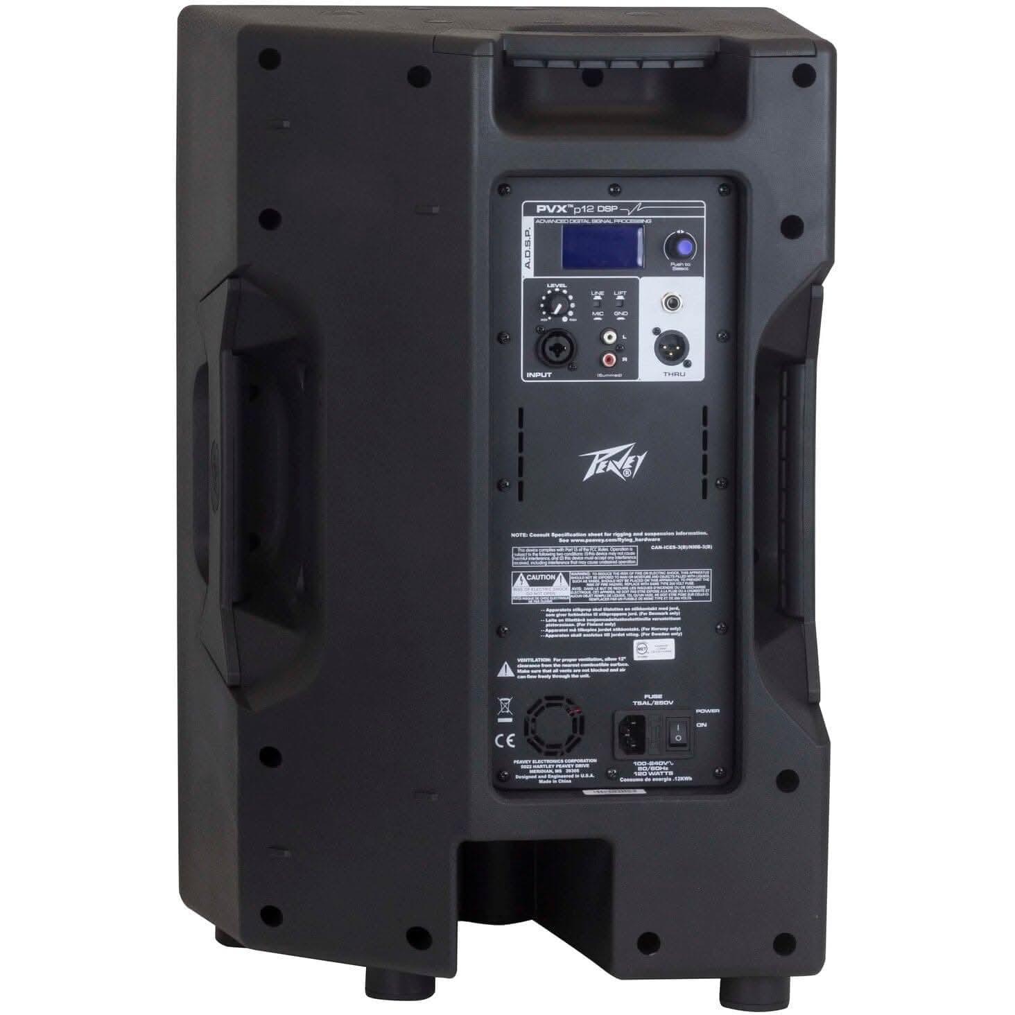 Peavey PVX Series "PVXp-12DSP" Powered 830W, Bi-Amped, 12" Loudspeaker with DSP - GIG Guitars