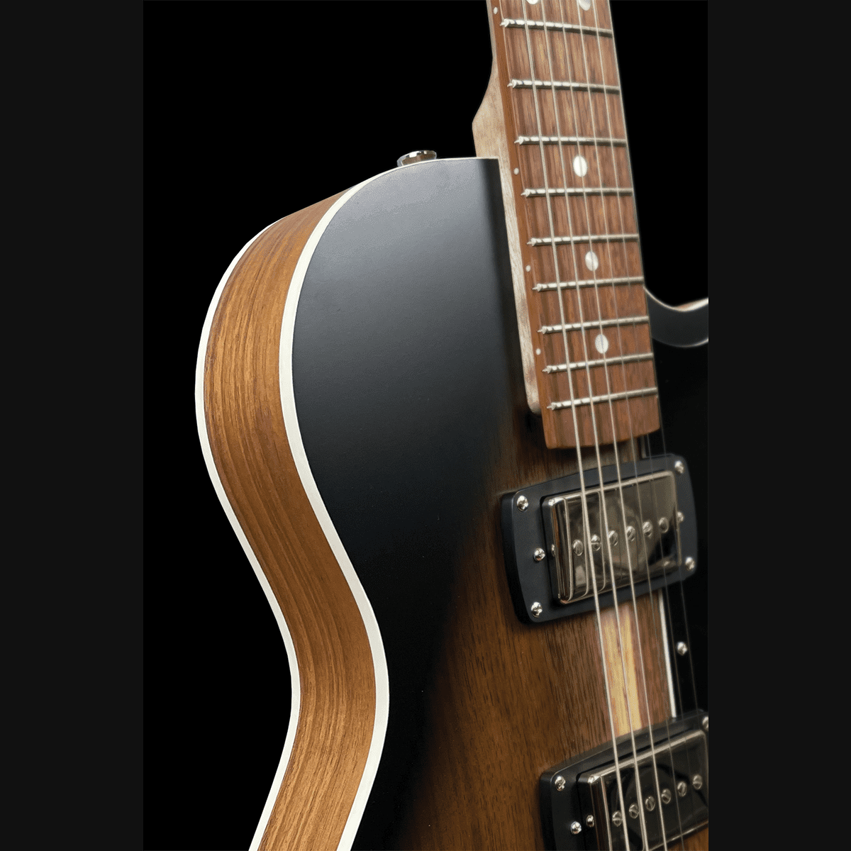 Pratley Electric Semi-Hollow Blackwood Vintage Burst Single Cut SD Phat Cat P90 Set - GIG Guitars