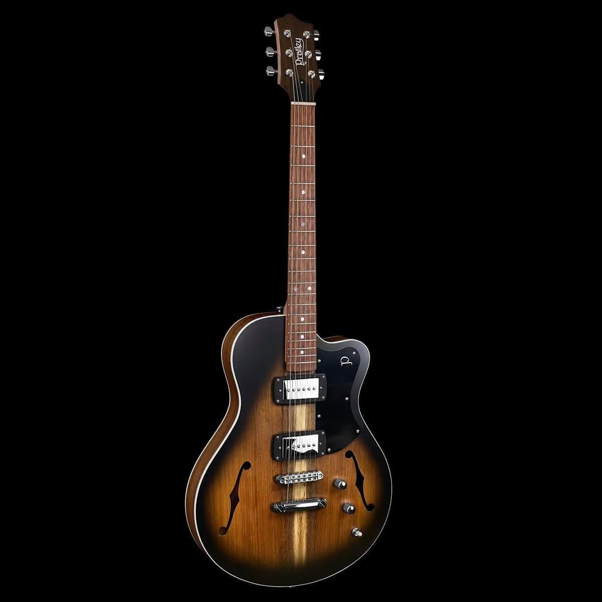 Pratley Electric Semi-Hollow Blackwood Vintage Burst Single Cut SD Phat Cat P90 Set - GIG Guitars