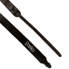 Pratley 2.5" Chocolate Leather Strap with Suede Backing and embroidered logo Pratley Guitars NatMusProduct, Straps 2