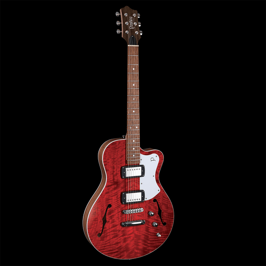 Pratley Electric Semi-Hollow Cherry Red Single Cut SD Seth Lover HH Set - GIG Guitars