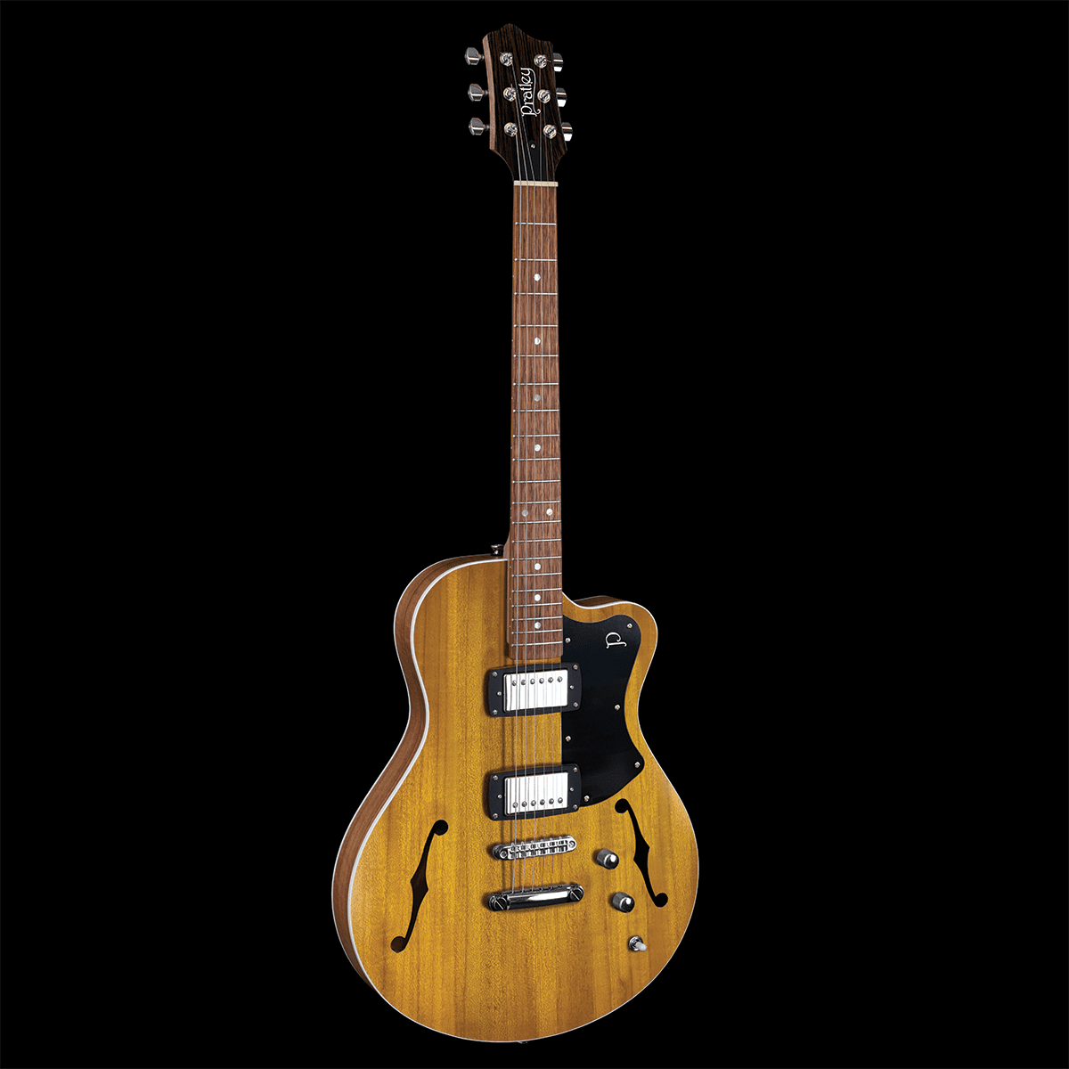 Pratley Electric Semi-Hollow Vintage Yellow Single Cut SD Seth Lover HH Set - GIG Guitars