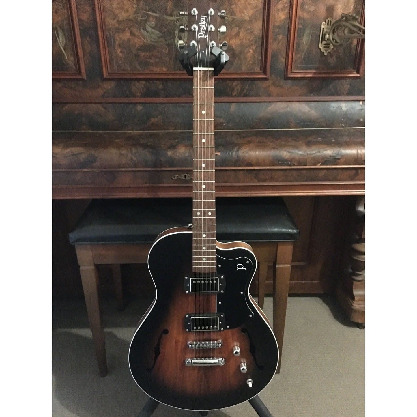 Pratley SH22 Semi-Hollow Vintage Burst Seth Lover Humbuckers Pratley Guitars Semi-Hollow Guitars