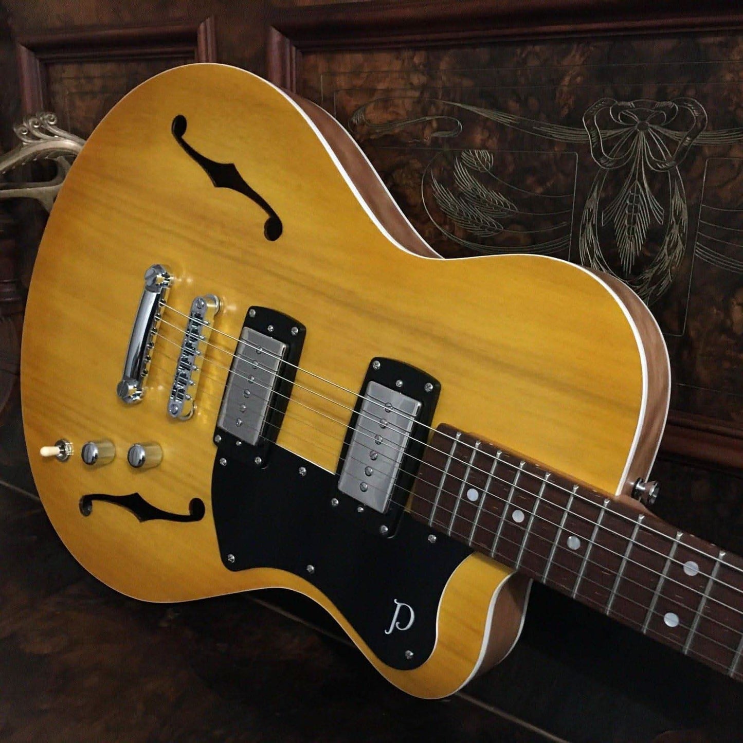 Pratley SH90 Semi-Hollow Vintage Yellow Phat Cat P90 Set Pratley Guitars Semi-Hollow Guitars