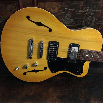 Pratley SH90 Semi-Hollow Vintage Yellow Phat Cat P90 Set Pratley Guitars Semi-Hollow Guitars
