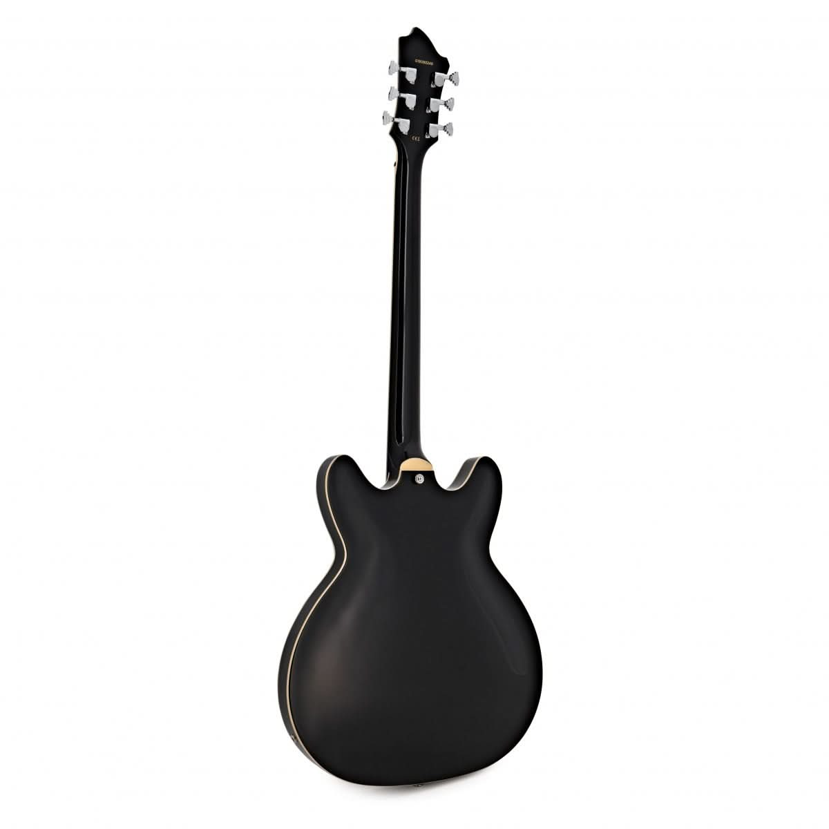 Hagstrom Viking Deluxe Baritone Semi-Hollow Guitar in Black Gloss - GIG Guitars