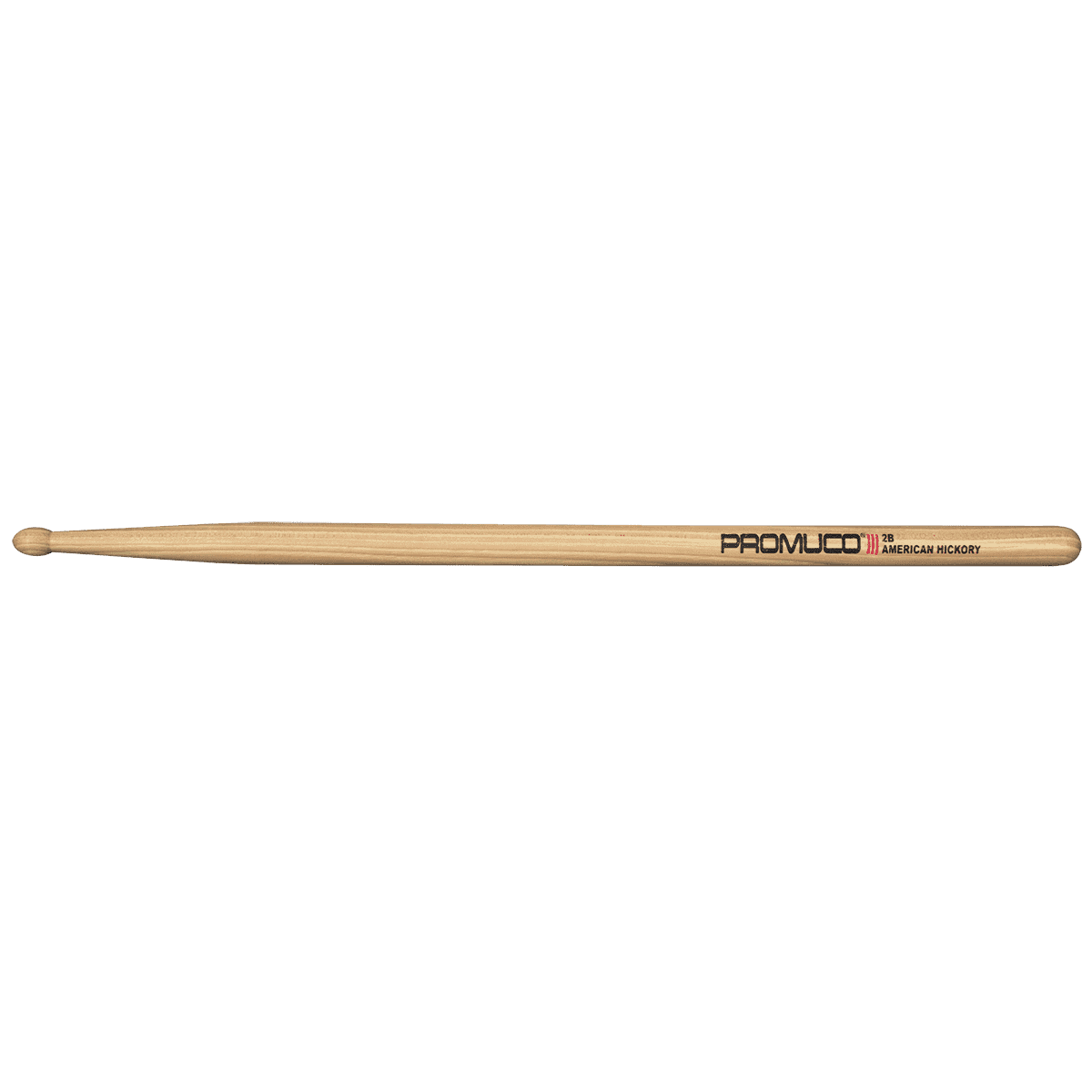 Promuco 18012B American Hickory 2B Wood Tip Promuco Drum Sticks