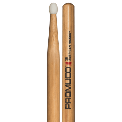 Promuco 1801N2B American Hickory 2B Nylon Tip Promuco Drum Sticks