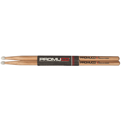 Promuco 1801N2B American Hickory 2B Nylon Tip Promuco Drum Sticks