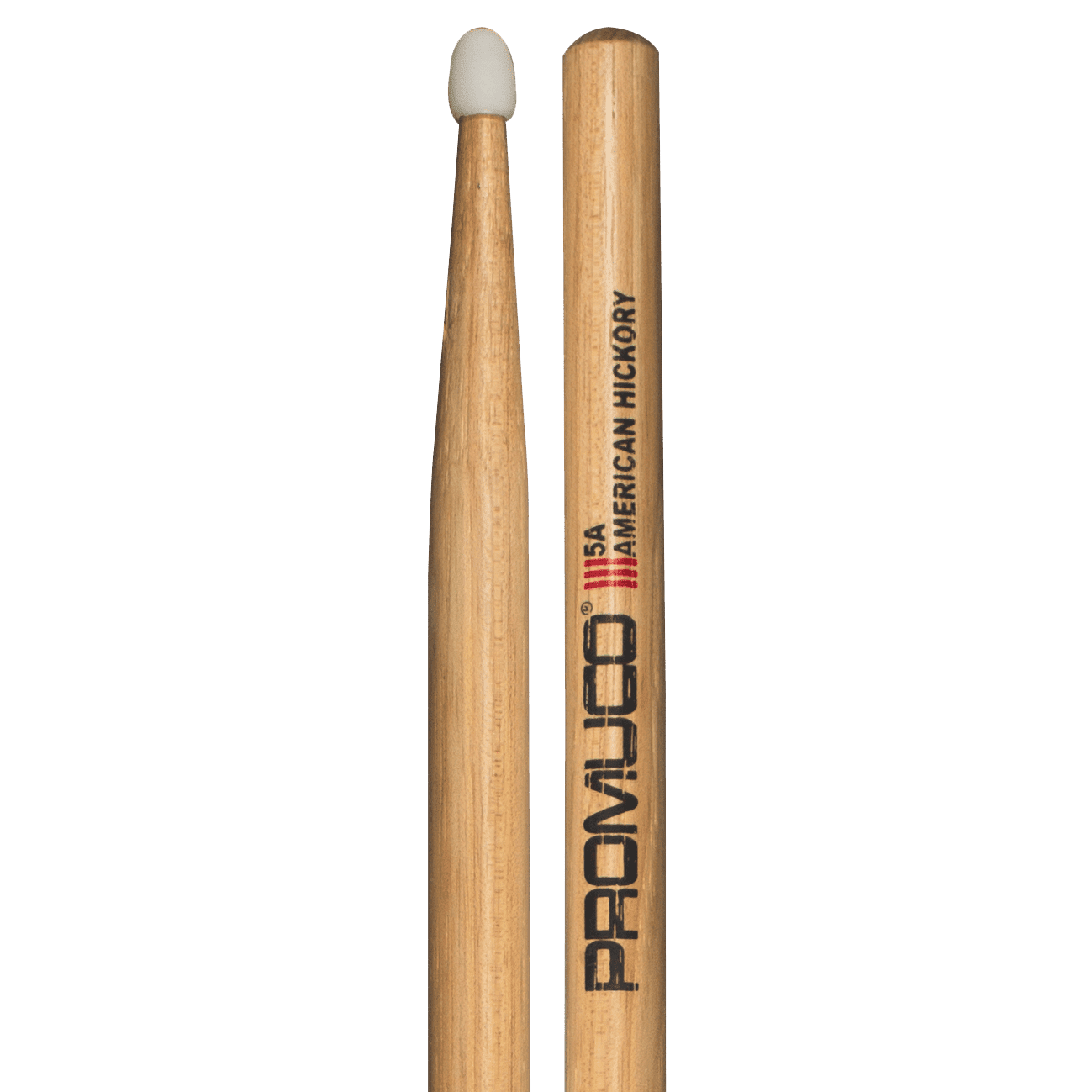 Promuco 1801N5A American Hickory 5A Nylon Tip Promuco Drum Sticks