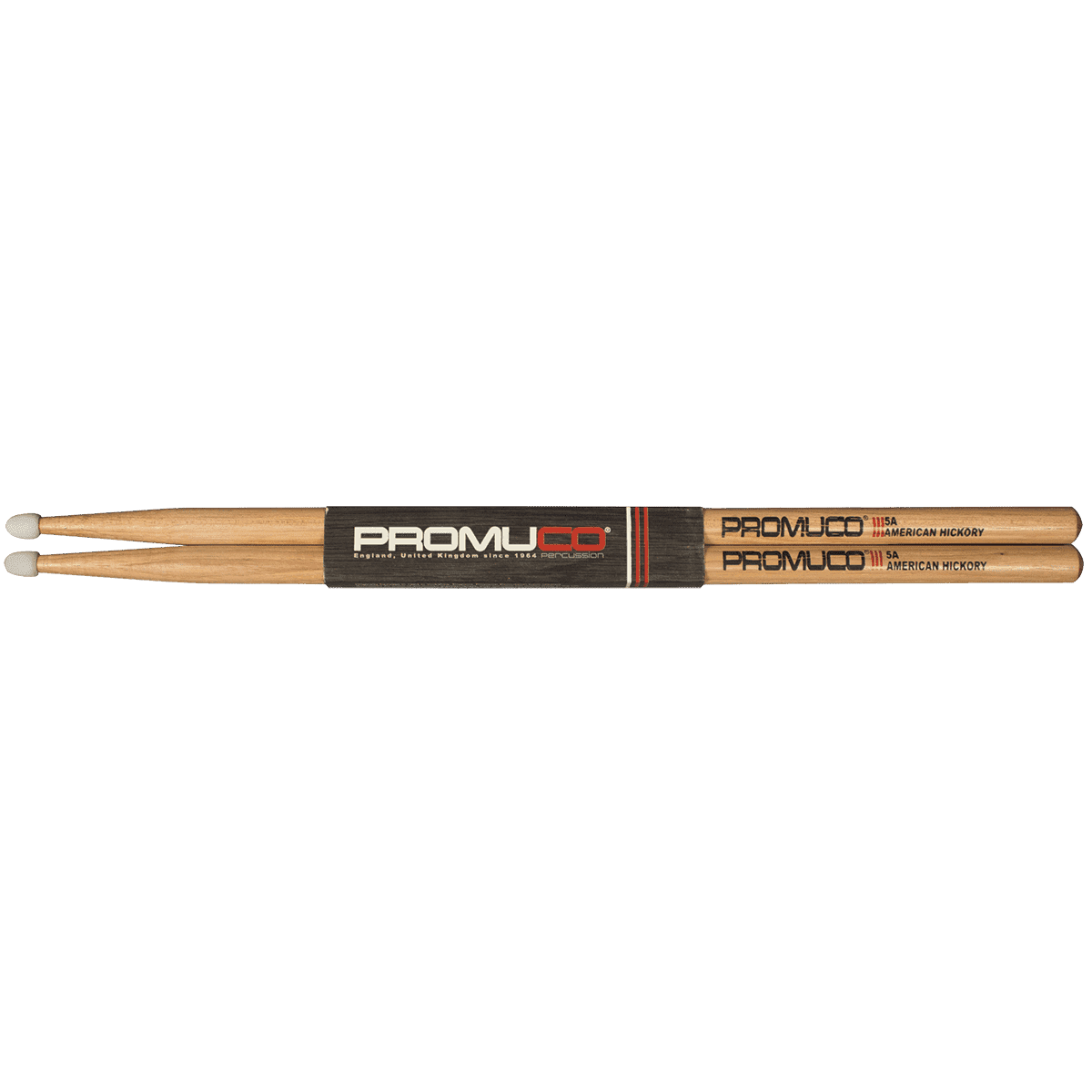 Promuco 1801N5A American Hickory 5A Nylon Tip Promuco Drum Sticks