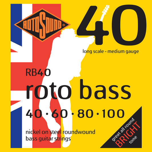 Rotosound RB40 Rotobass Medium 40 - 100 Rotosound Bass Guitar Strings