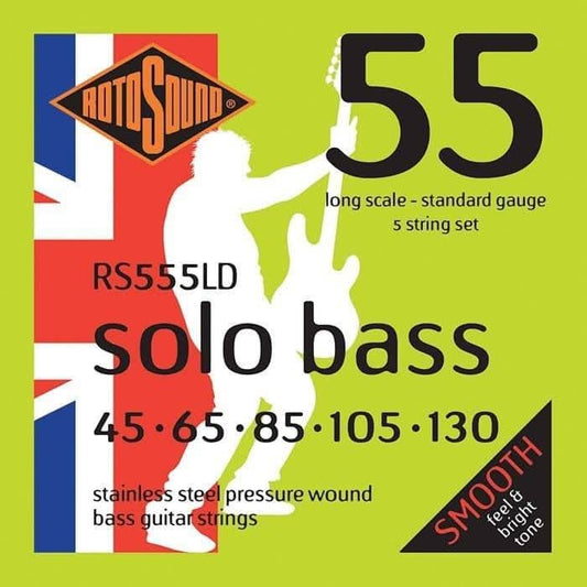 Rotosound RS555LD Solobass Pressure Wound 5 String 45-130 Rotosound 