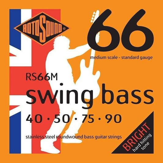 Rotosound RS66M Swing Bass 66 Medium Scale 40-90 Stainless Steel Rotosound 