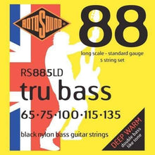Rotosound RS885LD Tru Bass 88 Black Nylon Tapewound 5 string 65-135 Rotosound NatMusProduct 1