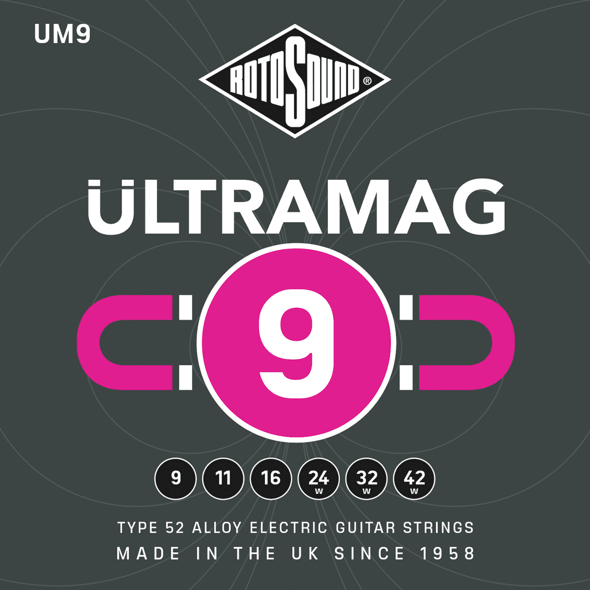Rotosound RUM9 Ultramag Electric Set 9 - 42 Rotosound 