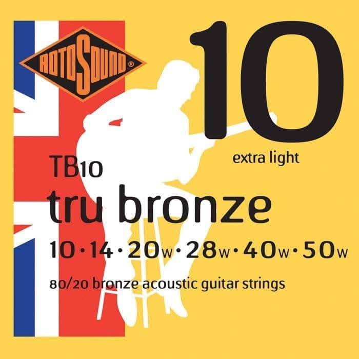 Rotosound TB10 Tru Bronze 80/20 String Set 10-50 Rotosound 
