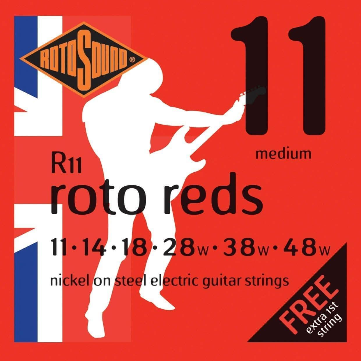 Rotosound R11 Roto Reds Electric Set 11 - 48 - GIG Guitars