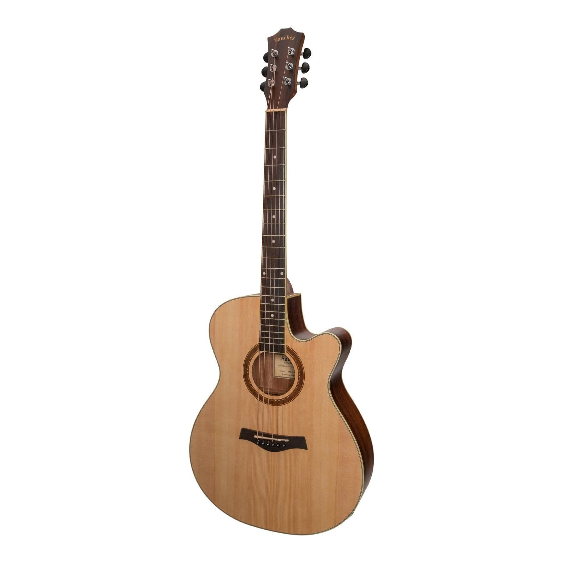 Sanchez Acoustic-Electric Small Body Cutaway Guitar (Spruce/Rosewood) - GIG Guitars