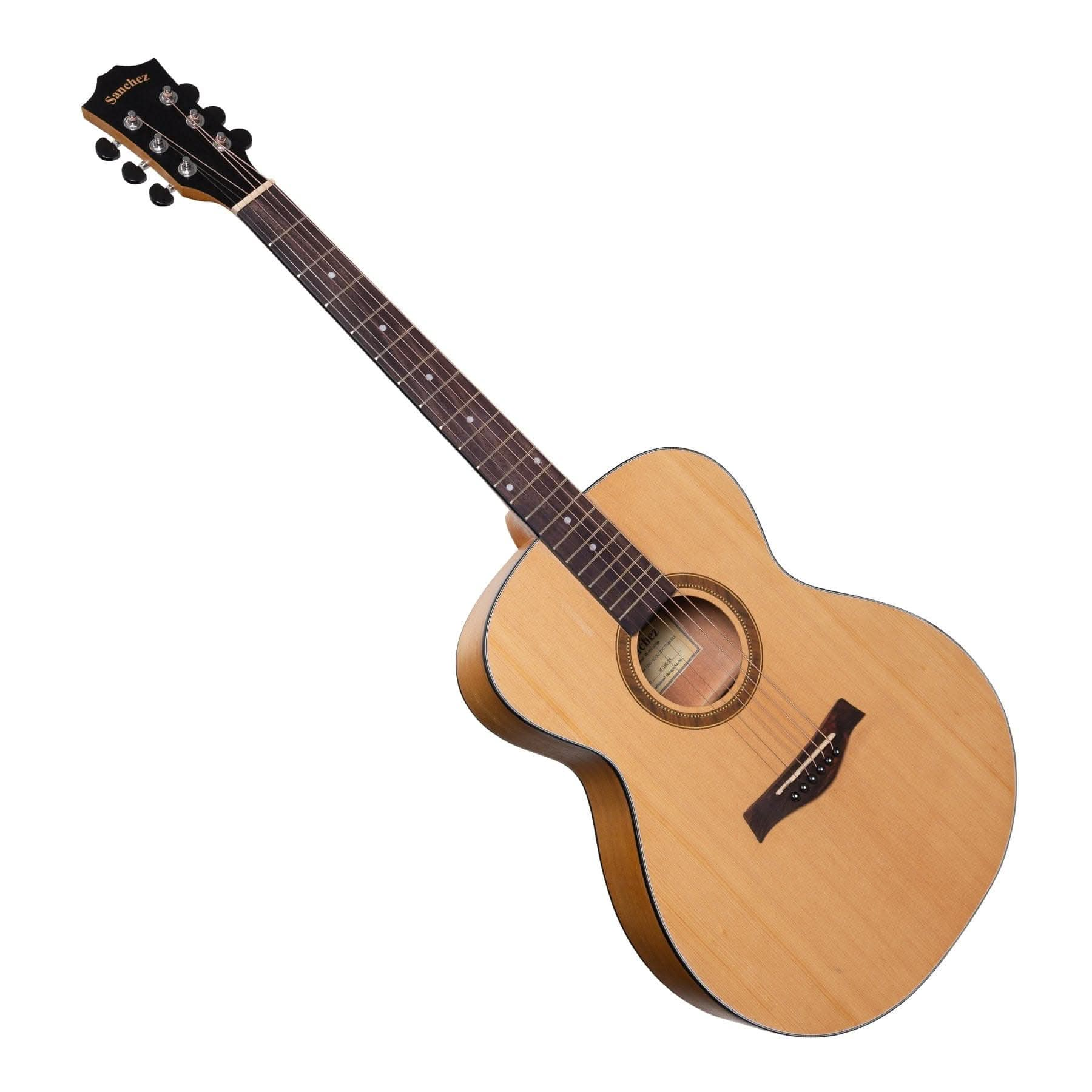 Sanchez Left Handed Acoustic Small Body Guitar (Spruce/Acacia) - GIG Guitars