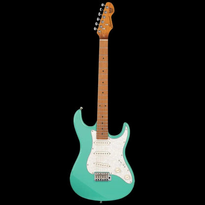 Sceptre Ventana Std Double Cutaway Sea Foam Green SSS w Maple Board + Bonus Hardcase - GIG Guitars