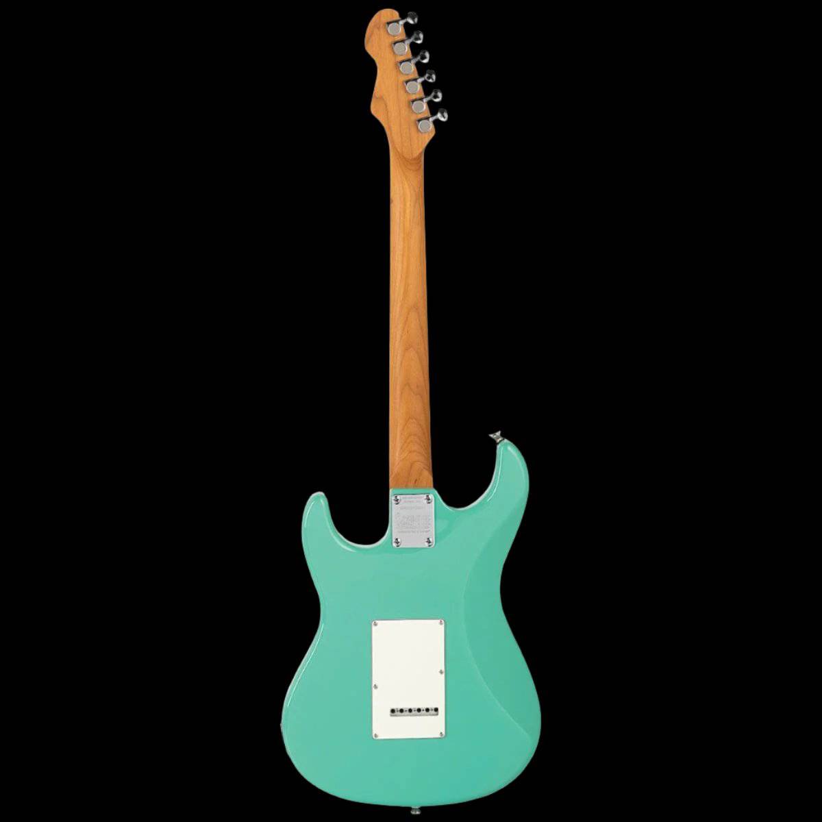 Sceptre Ventana Std Double Cutaway Sea Foam Green SSS w Maple Board + Bonus Hardcase - GIG Guitars