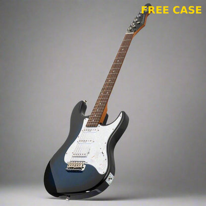 Sceptre Ventana Deluxe Double Cutaway HSS See Thru Ocean Blue