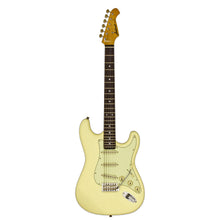 Aria STG-62 Modern Classics Series Electric Guitar in Vintage White-Vintage White with Mint Green Pickguard Aria Electric Guitars
