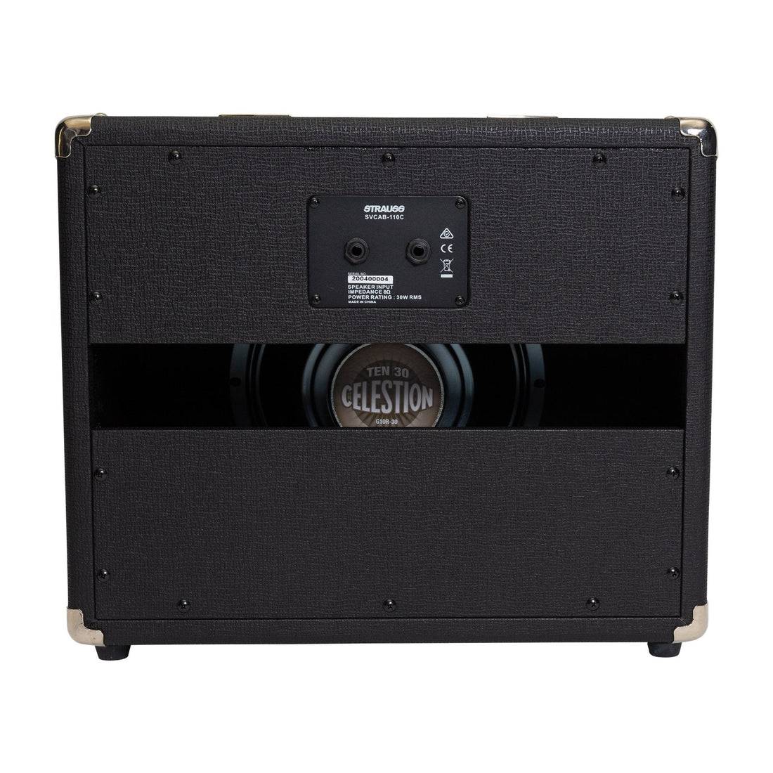 Strauss 1x10 30 Watt Open Back Speaker Cabinet Black