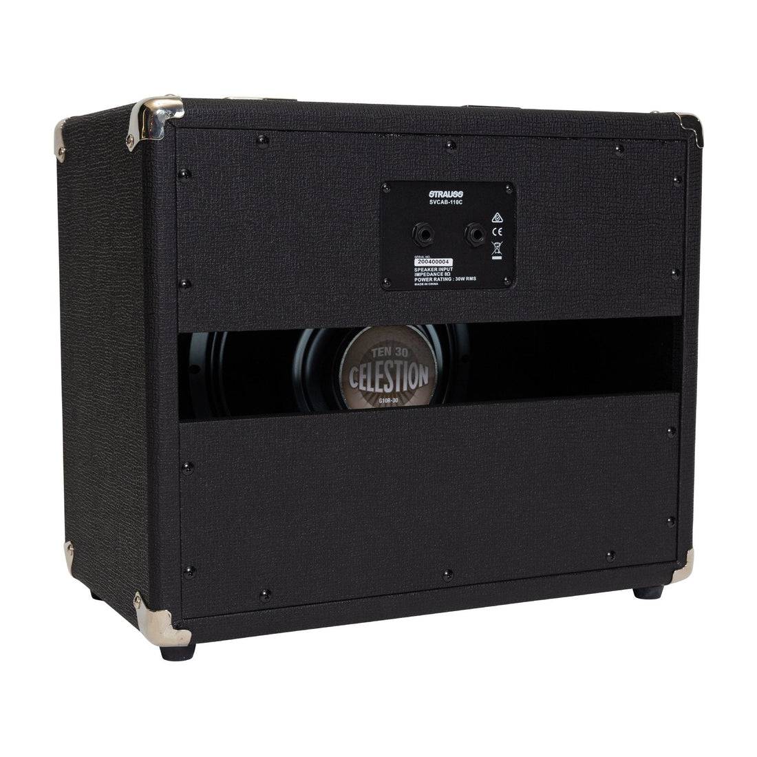 Strauss 1x10 30 Watt Open Back Speaker Cabinet Black