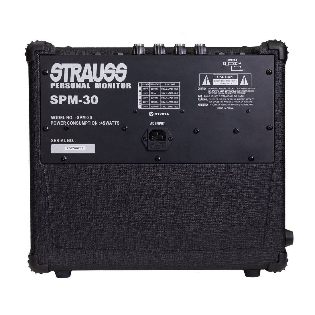 Strauss 30 Watt Multi-Purpose Full Range Personal Monitor Black