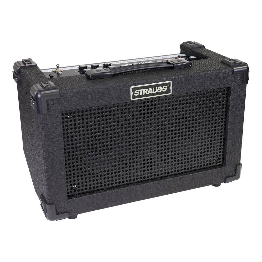 Strauss 'Streetbox' 20 Watt Solid State Rechargeable DC Amplifier Black