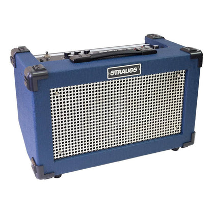 Strauss 'Streetbox' 20 Watt Solid State Rechargeable DC Amplifier Blue