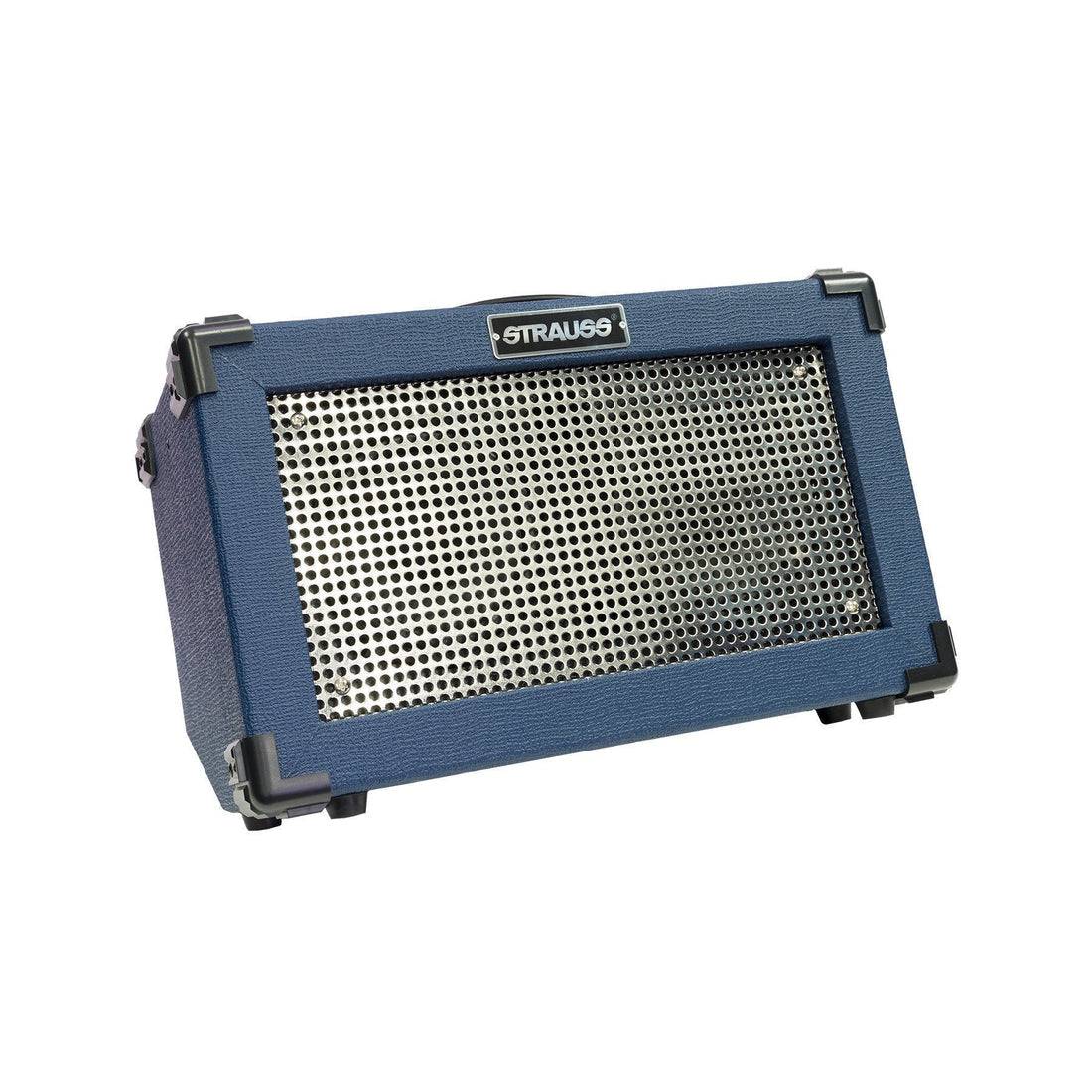 Strauss 'Streetbox' 20 Watt Solid State Rechargeable DC Amplifier Blue