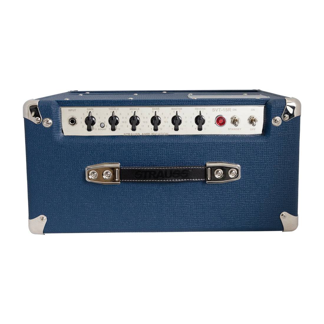 Strauss SVT-15R 15 Watt Combo Valve Amplifier with Reverb Blue