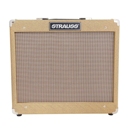 Strauss SVT-15R 15 Watt Combo Valve Amplifier with Reverb (Tweed) - GIG Guitars